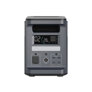 ABOK Ark2000 EU-spec portable power station in a straight front view showing its handle, display, controls, and USB ports.