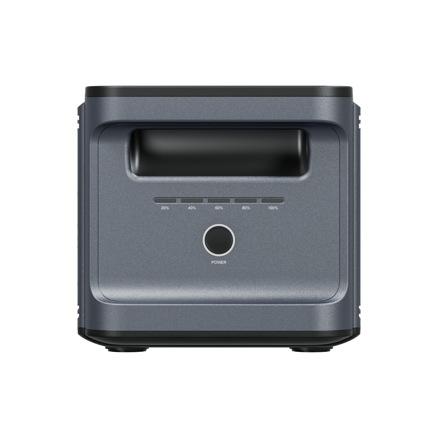 ABOK Ark2000E extra battery in a straight front view showing the handle, charge indicator, and power button.