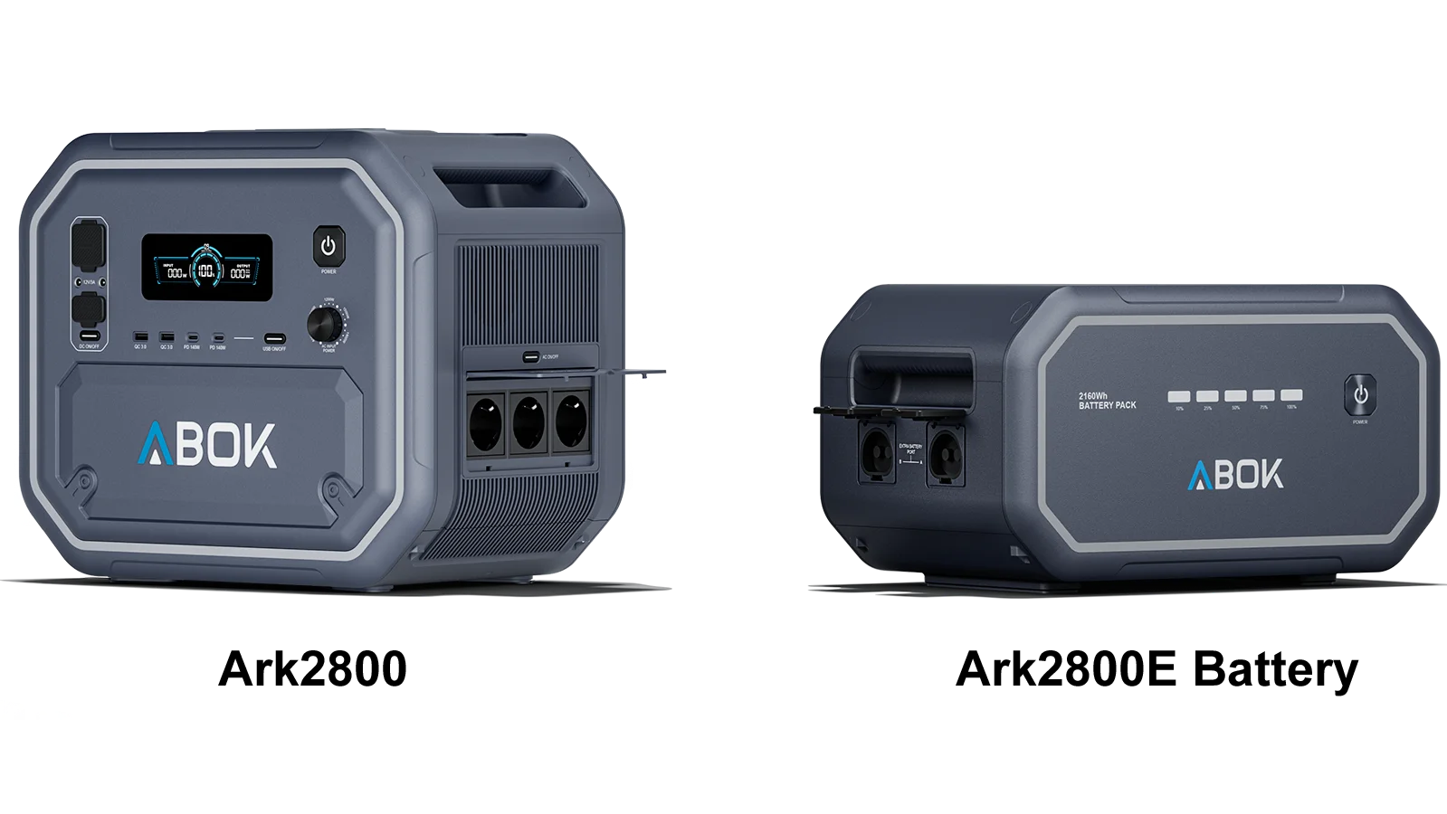 Портативна електростанція ABOK Ark2800 європейського стандарту та додатковий акумулятор на 2160 Вт·год.