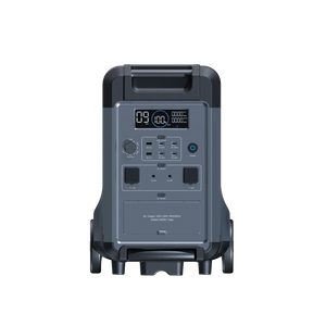 ABOK Ark3600 EU-spec portable power station in a straight front view showing its display, controls, and AC outlets.