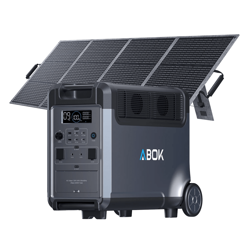 ABOK Ark3600 Portable Power Station 3600W, 3840Wh LiFePO4 Battery Backup (Up to 11520Wh) for Whole Home, Blackouts & Hurricanes - ABOK