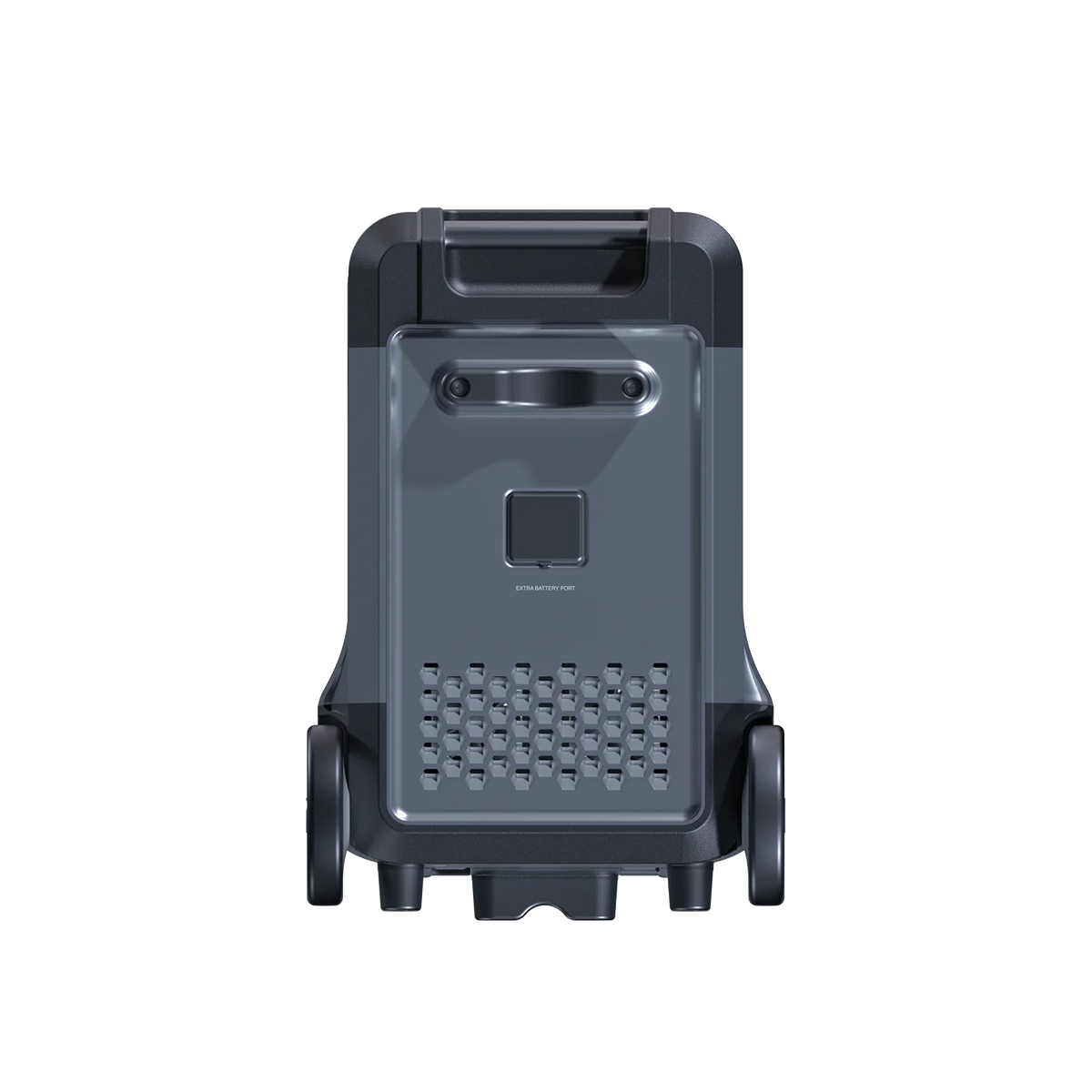 ABOK Ark3600 rear product view showing the expansion battery connection port and ventilation grille.