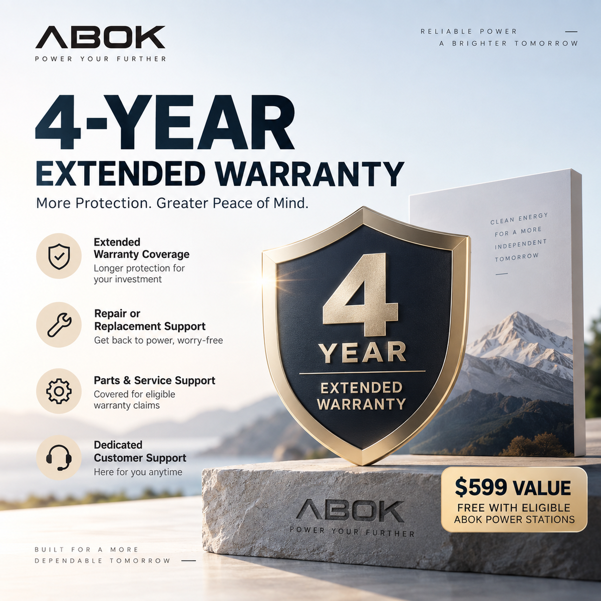 ABOK 4-Year Extended Warranty - $599 Value